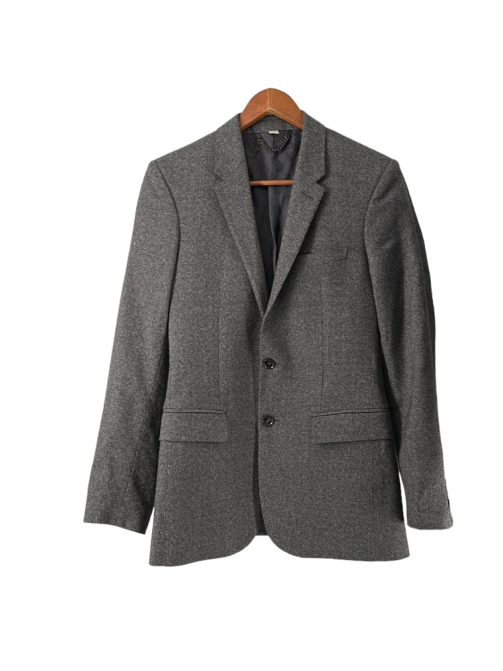 Burberry Blazer Grey Textured Wool cashmere Sandhurst Tailored Jacket sz 44 R